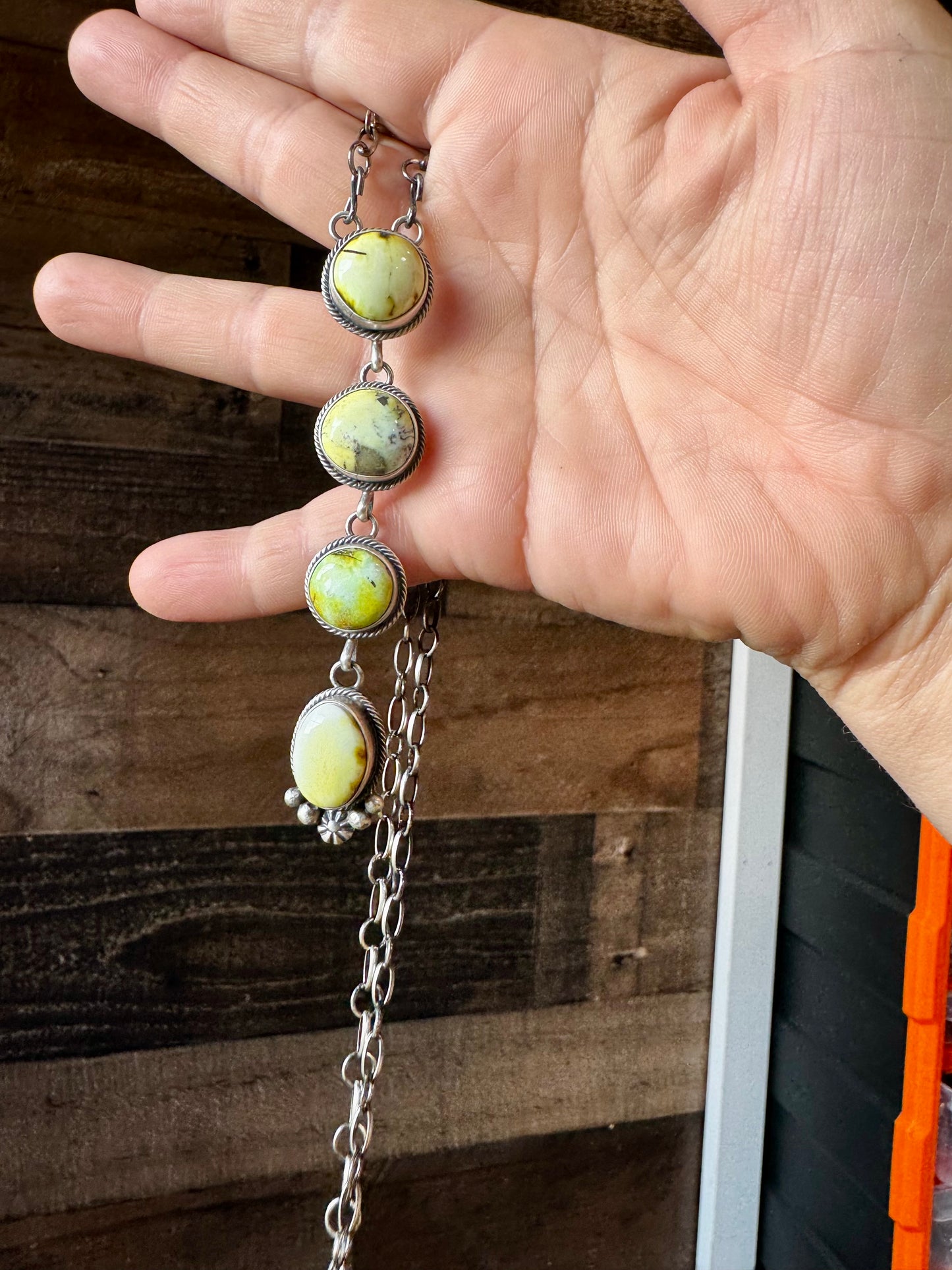 4 Stones Palomino turquoise necklace lariat II