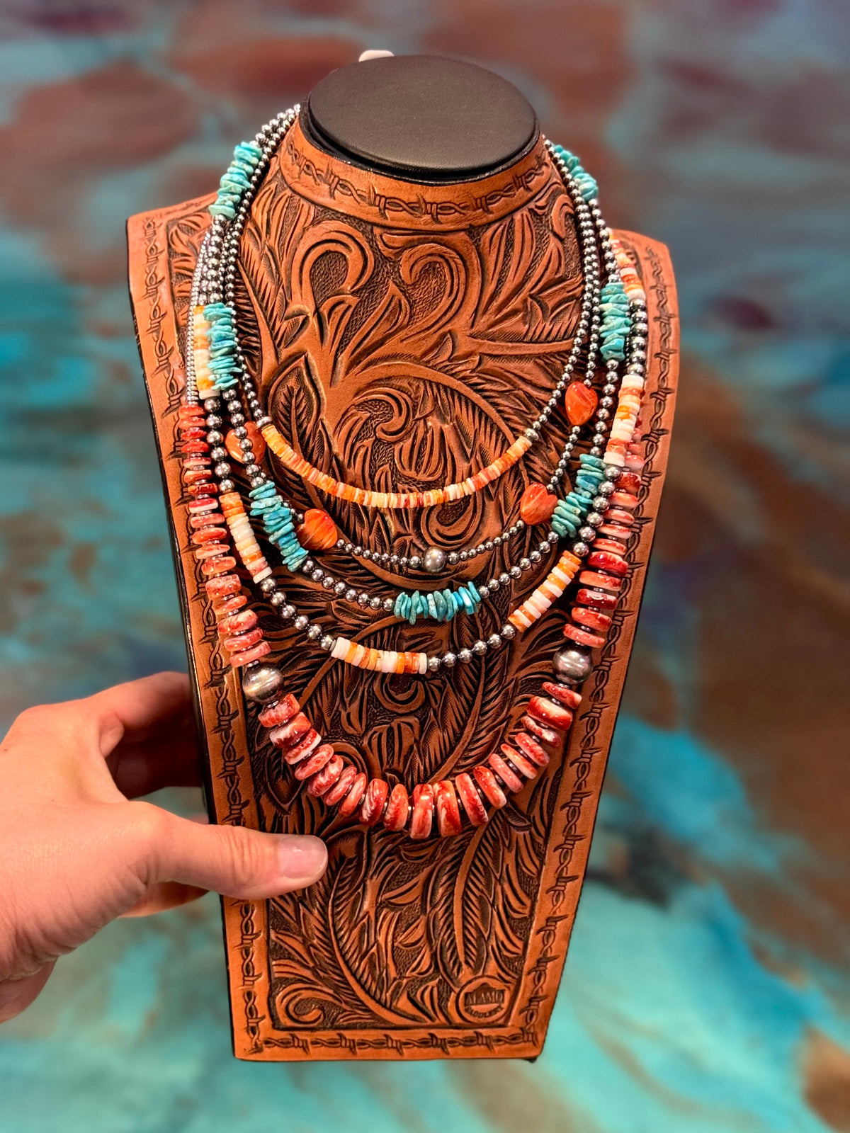 Spiny Oyster, Turquoise & Sterling Silver