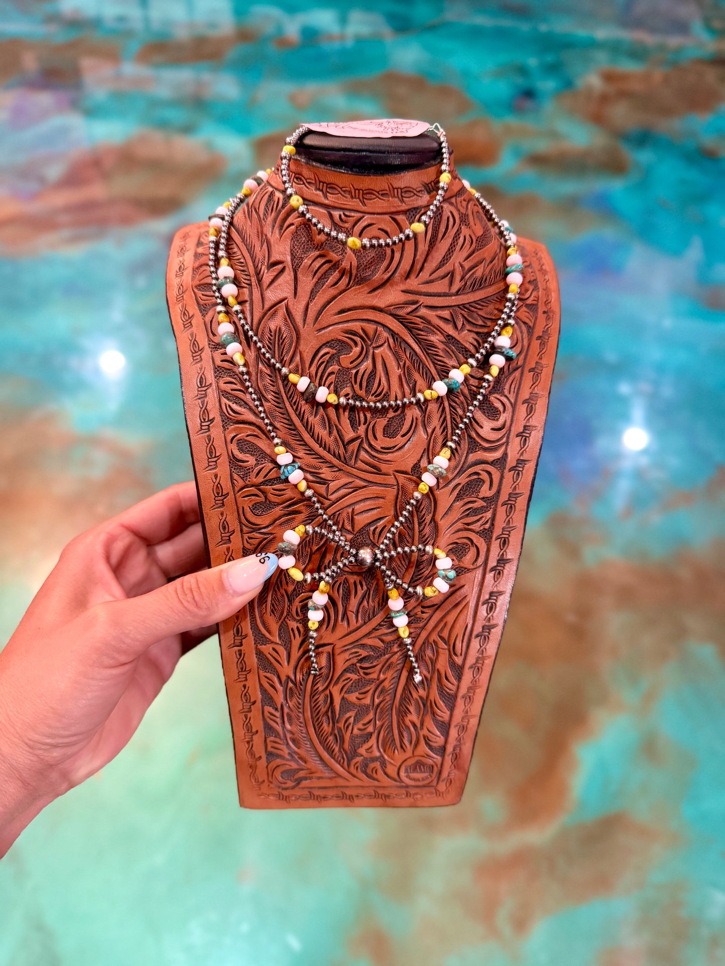 Jaci Set Palomino Turquoise, Variscite & Pink Conch