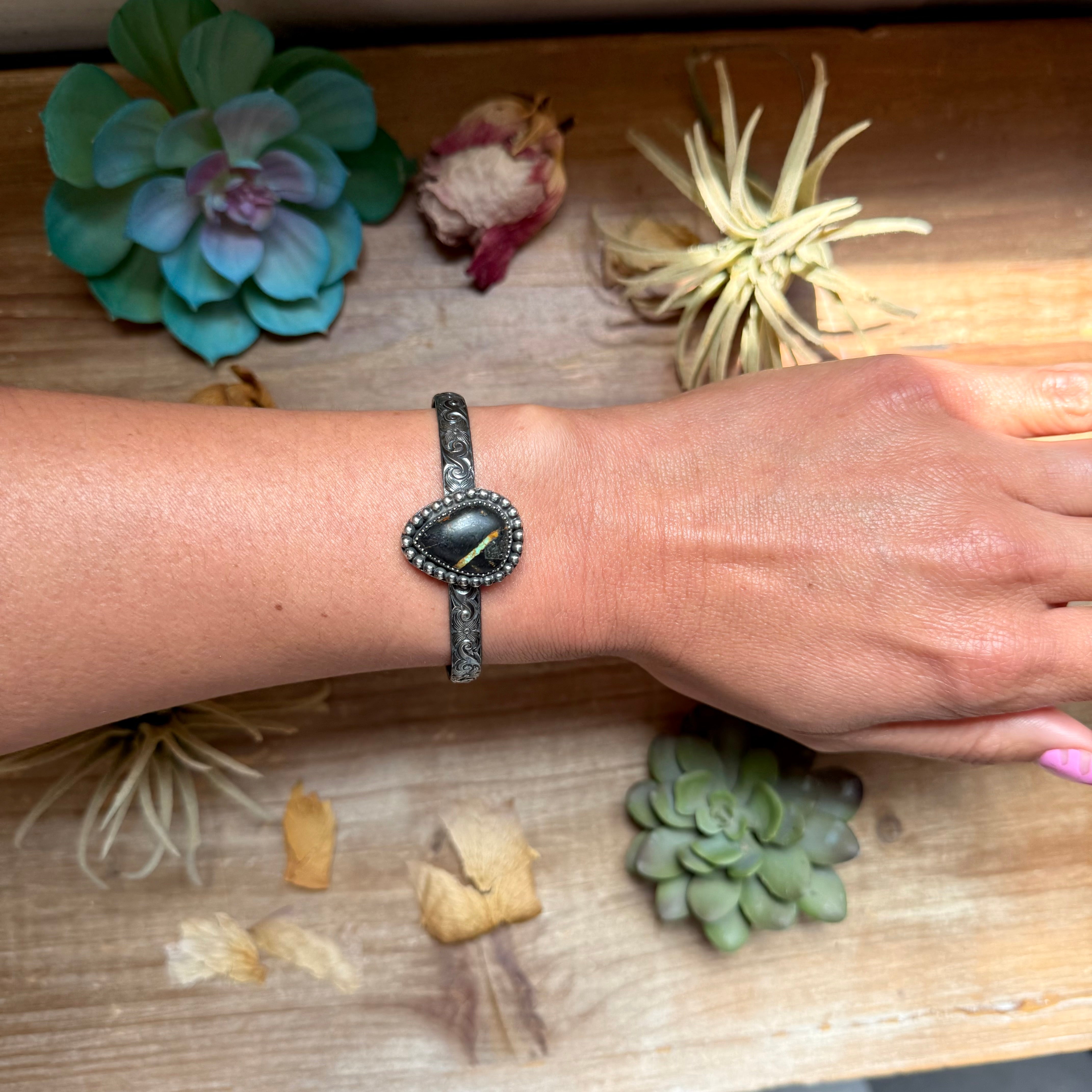 MJ Black Jack Turquoise Sterling Silver Cuff – The Bijoux FAB Jewelry