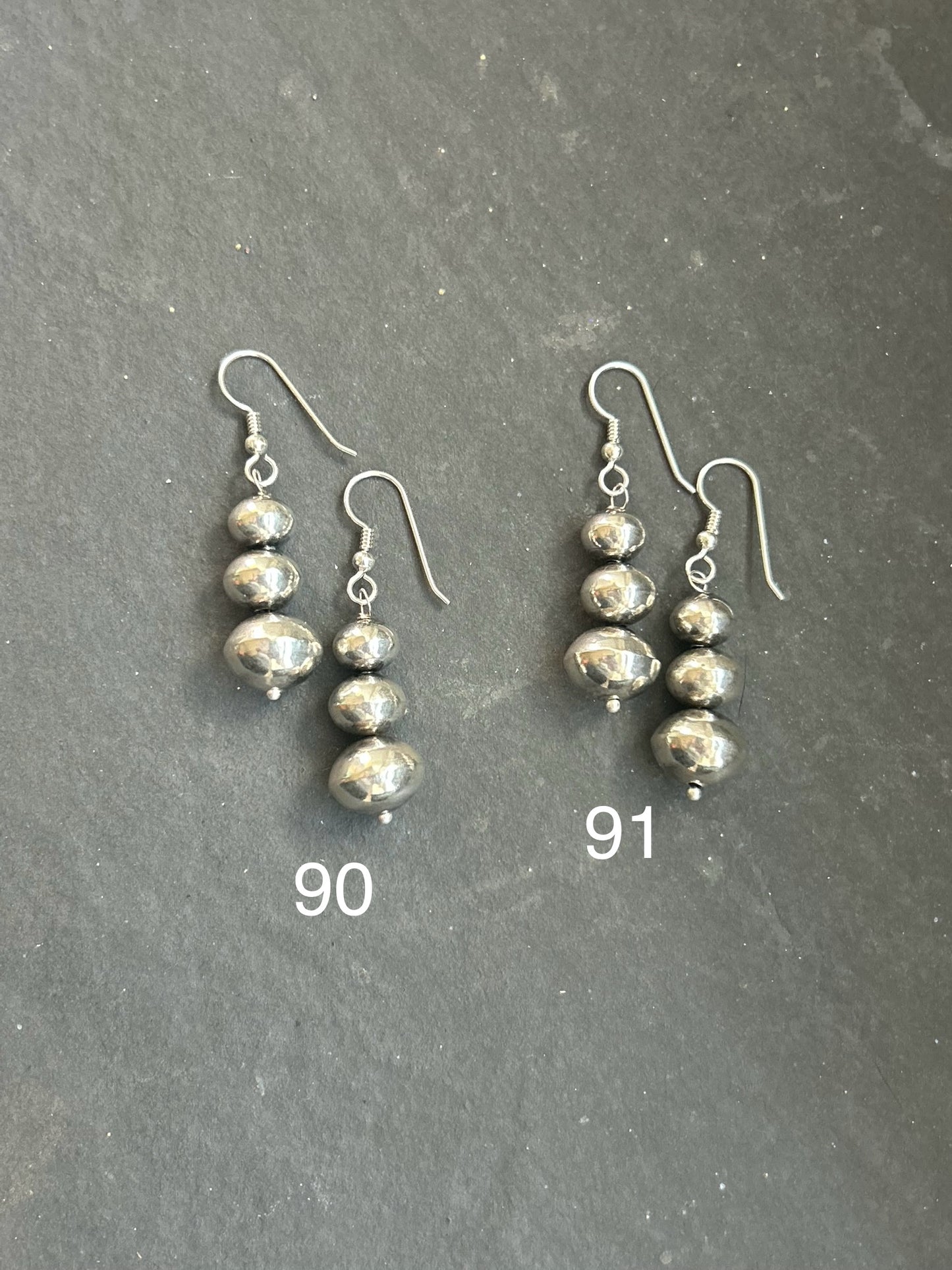 Sterling Silver Tapered Ponca Pearl Dangle Earrings – Artist Jason Ogg