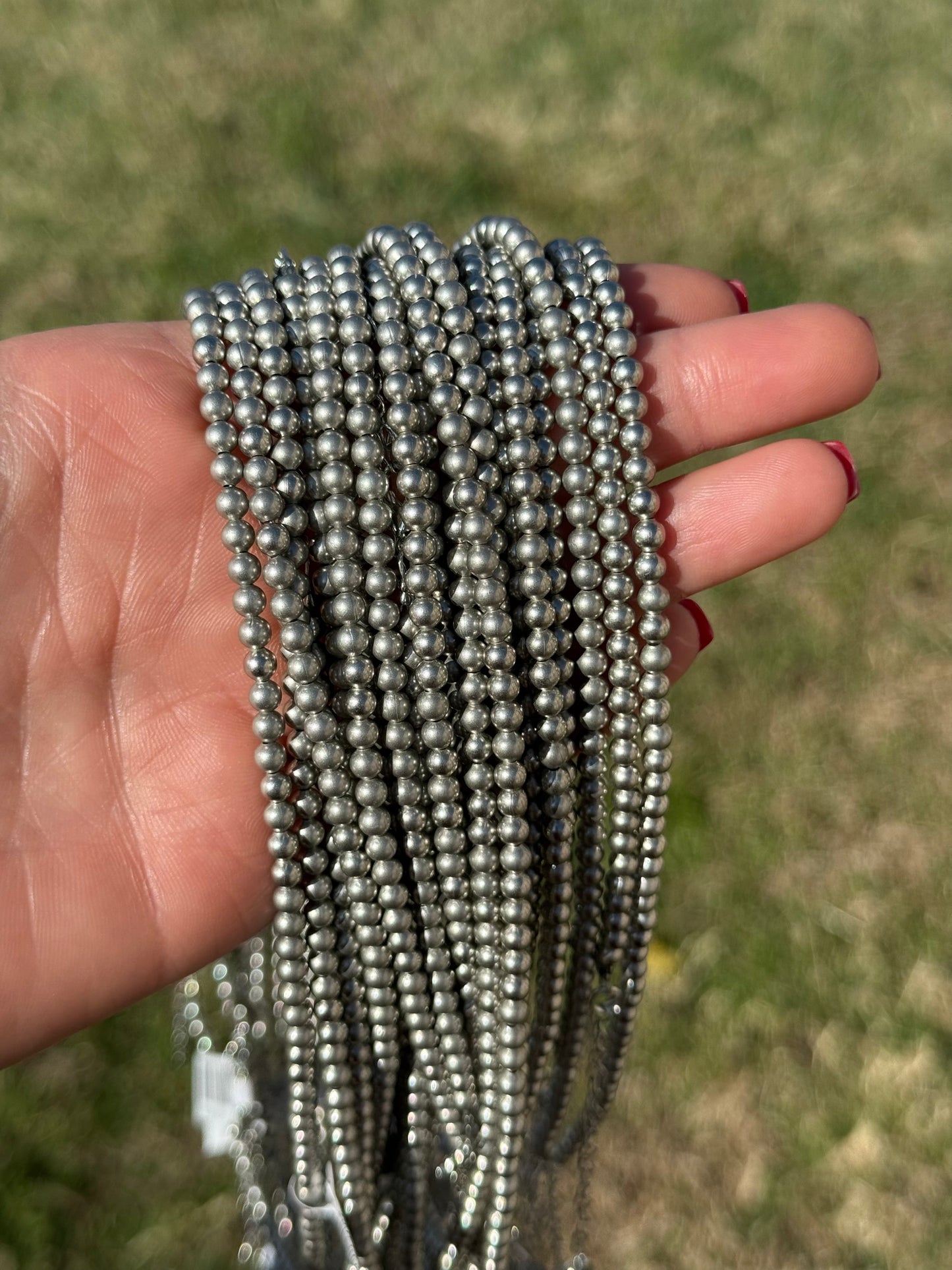 18 inch 4mm silver plated necklace