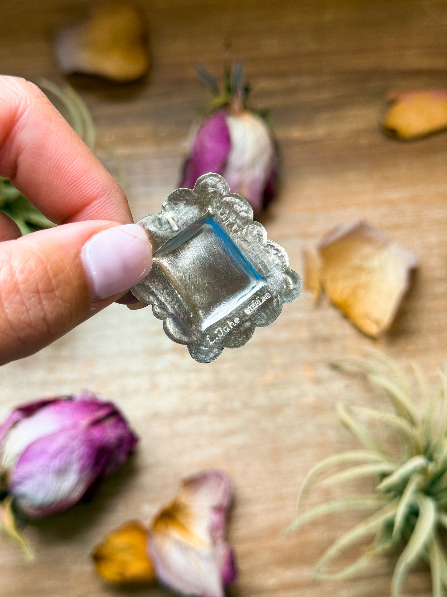 Sterling Silver Square Stud Earrings – Artist Leander Tahe – USA Made