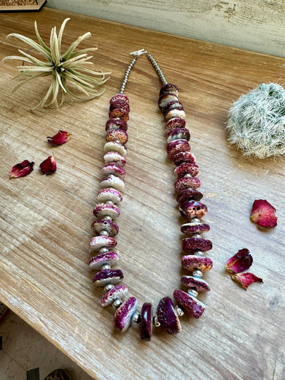 22 inch - NFR collection - sterling silver, purple spiny