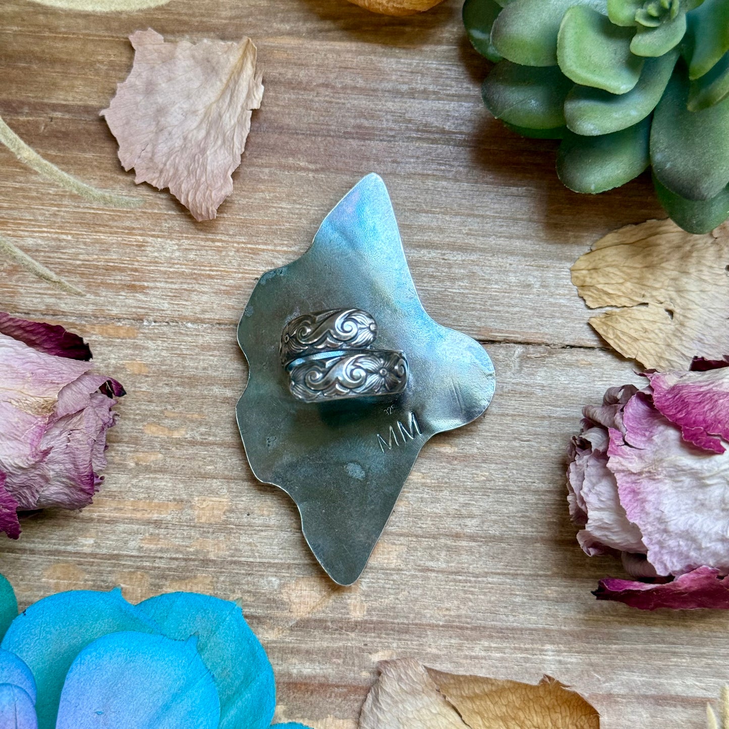 MJ Purple Spiny Oyster Ring – Sterling Silver Adjustable Band