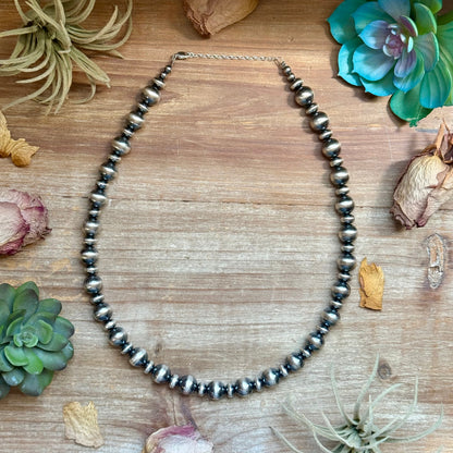 12mm Sterling Silver Pearl Statement Necklace