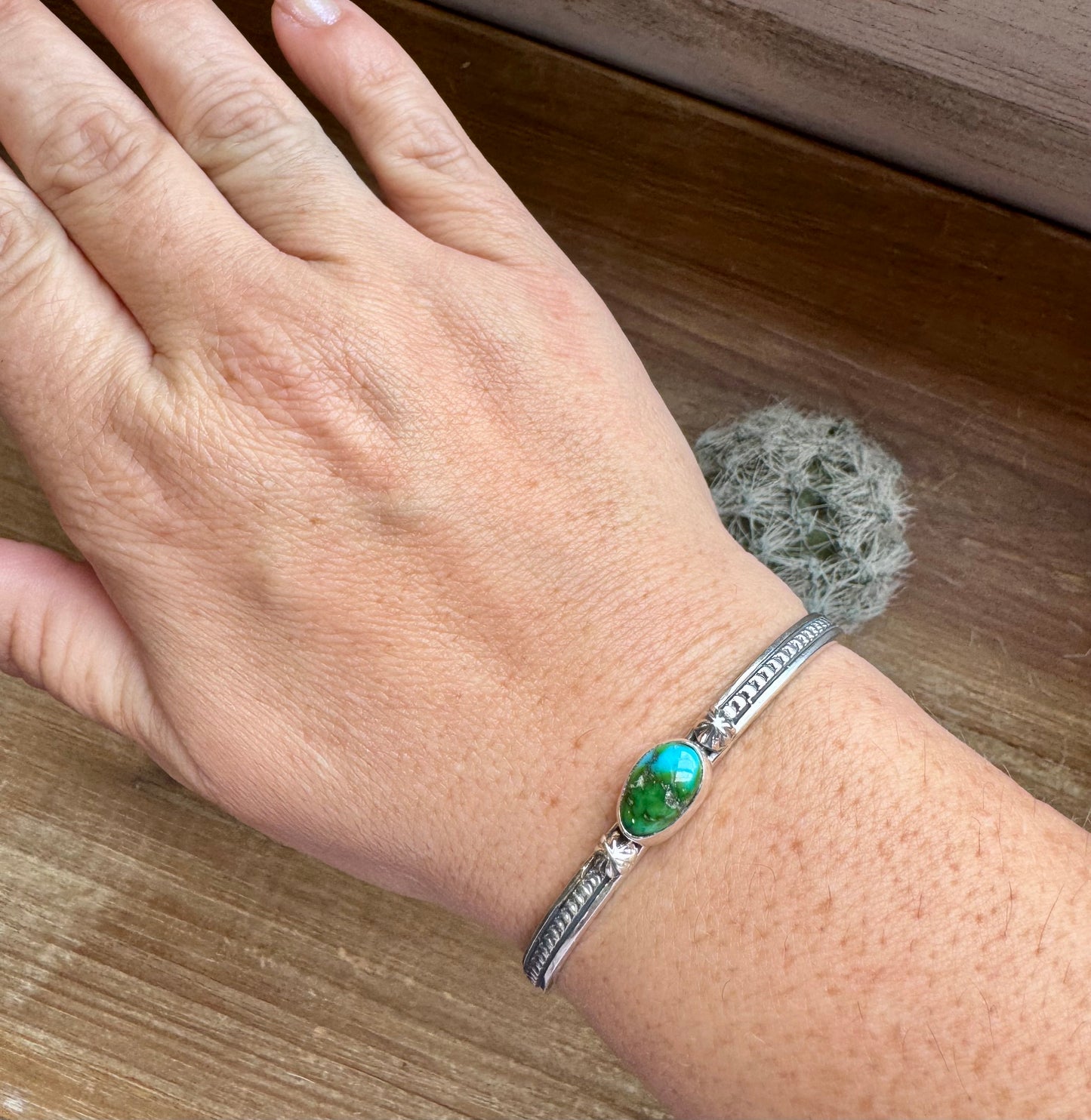 Cuff Bracelet - Sonoran Turquoise & Sterling Silver