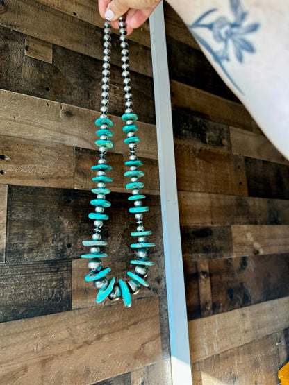 28 inch - NFR collection - sterling silver and turquoise