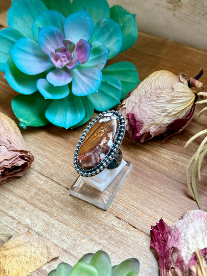 MJ Wild Horse Sterling Silver Ring – Adjustable Oval