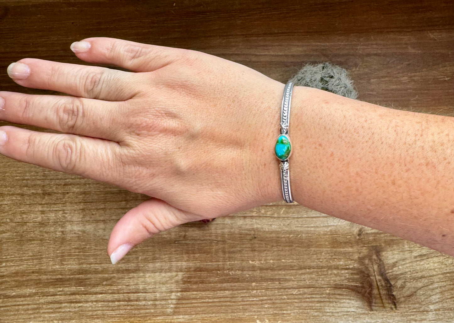 Cuff Bracelet - Sonoran Turquoise & Sterling Silver option II