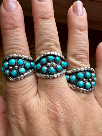 Ring - Pick Your Size - Kingman Turquoise & Sterling Silver