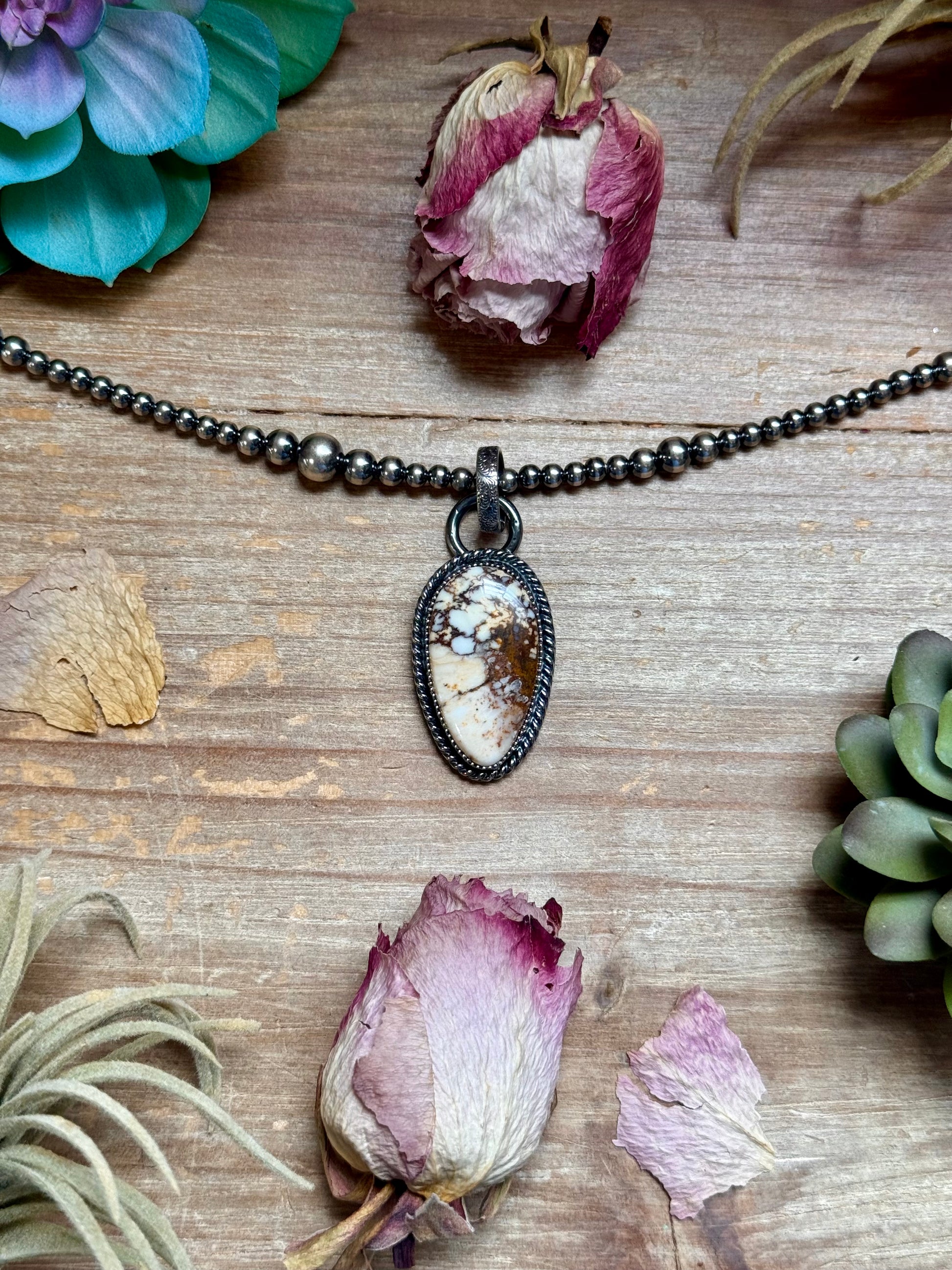 Wild Horse sterling silver pendant MJ in-house fits 8mm necklace
