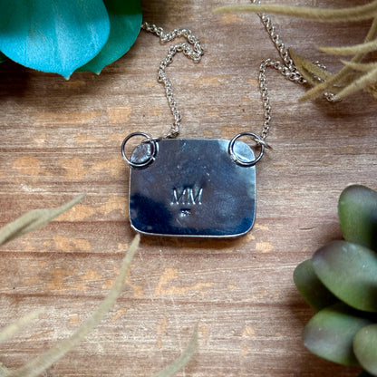 MJ Turquoise Bar Necklace – Sterling Silver