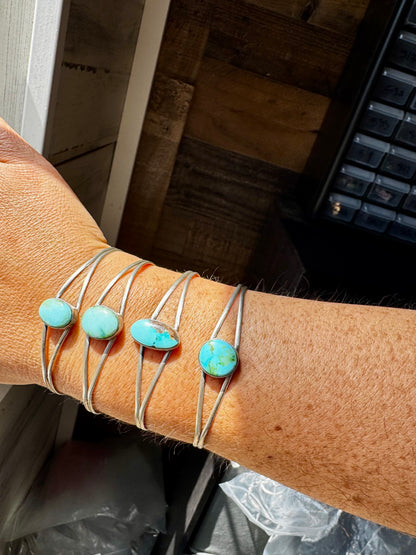 Sonoran Gold Turquoise Cuff – Sterling Silver – Native Made – Made in USA