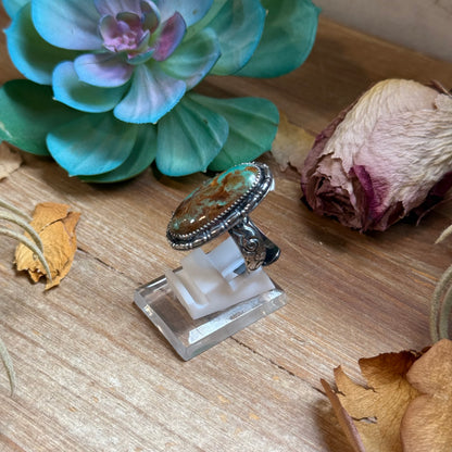 Mj Ring - Oval Turquoise Adjustable Ring