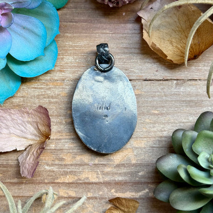 Turquoise Pendant – Sterling Silver (Fits 6mm Pearls)