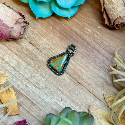 FREE Sterling Silver Necklace + MJ Triangle Royston Turquoise Charm