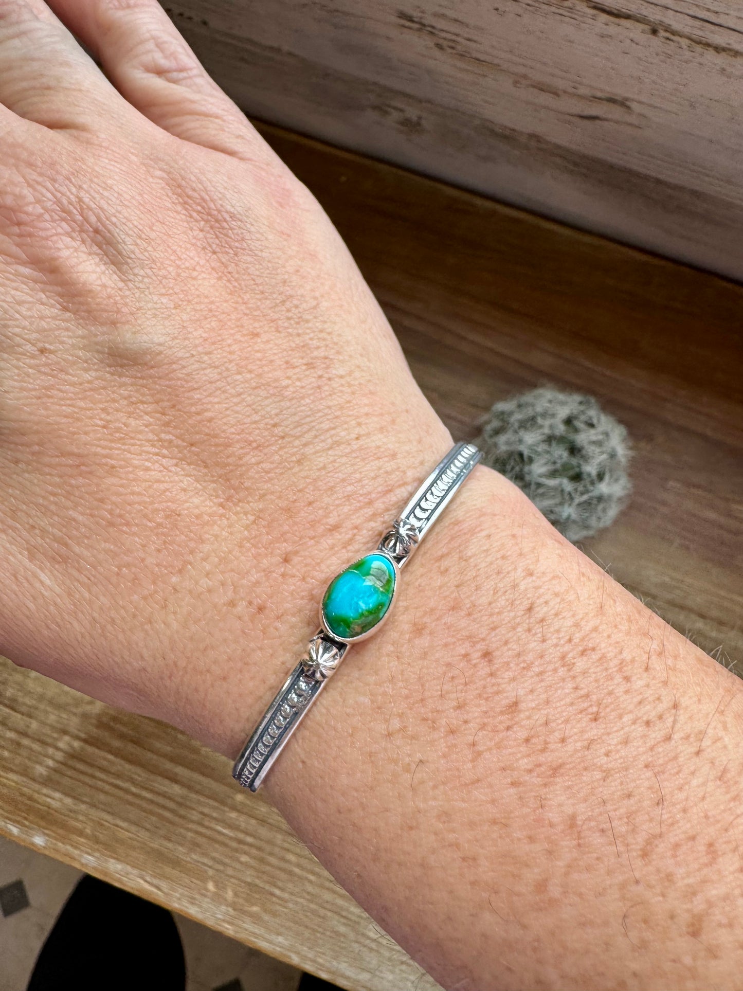 Cuff Bracelet - Sonoran Turquoise & Sterling Silver option II