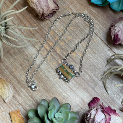 100 Ribbon Royston Turquoise Bar Necklace – Sterling Silver