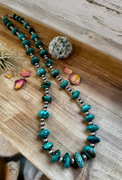 43 inch - One of a kind - Sterling silver & turquoise