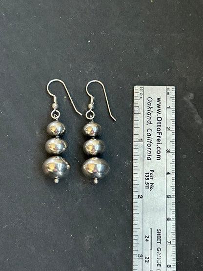 Sterling Silver Tapered Ponca Pearl Dangle Earrings – Artist Jason Ogg