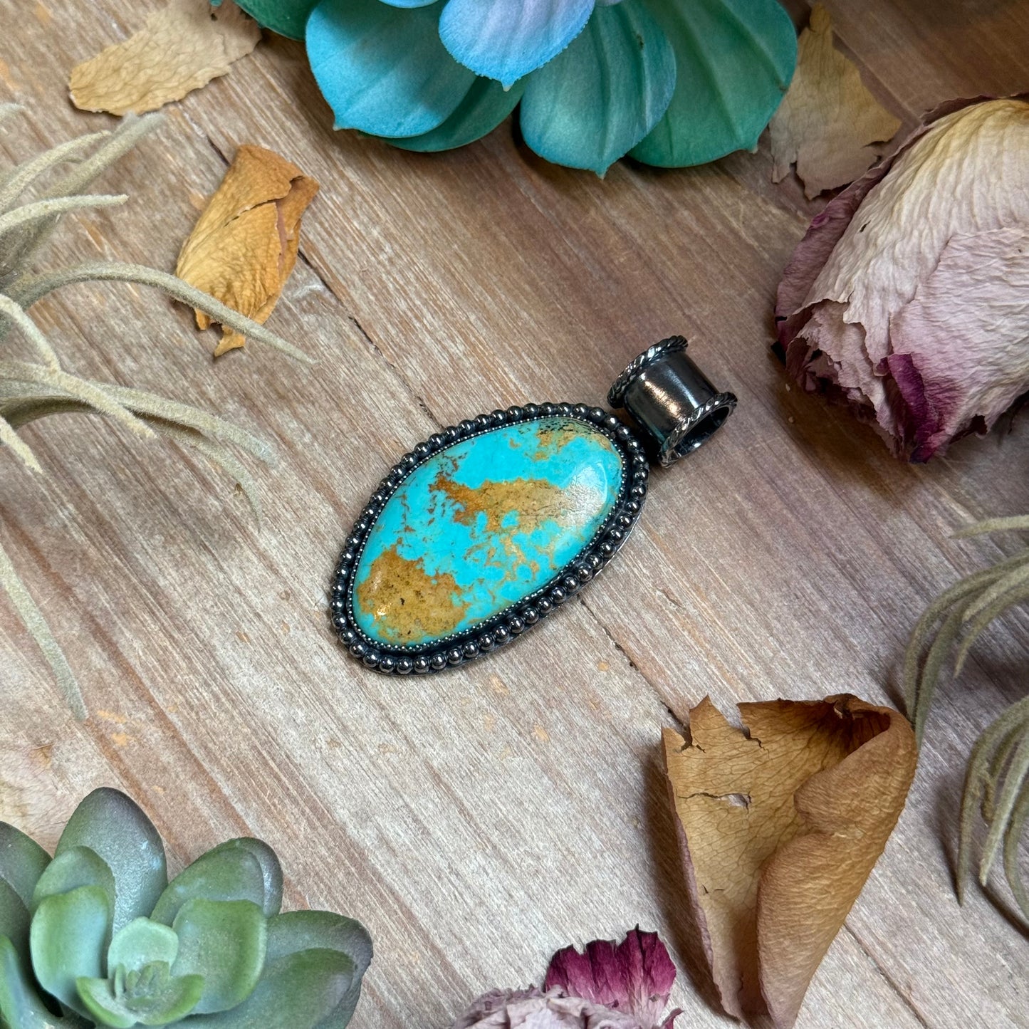 MJ Pendant - Big Blue FreeForm Pendant Fit 8mm