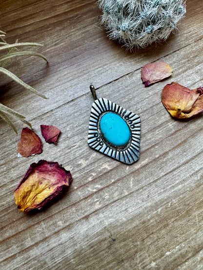 Big Pendant -Turquoise & Sterling Silver