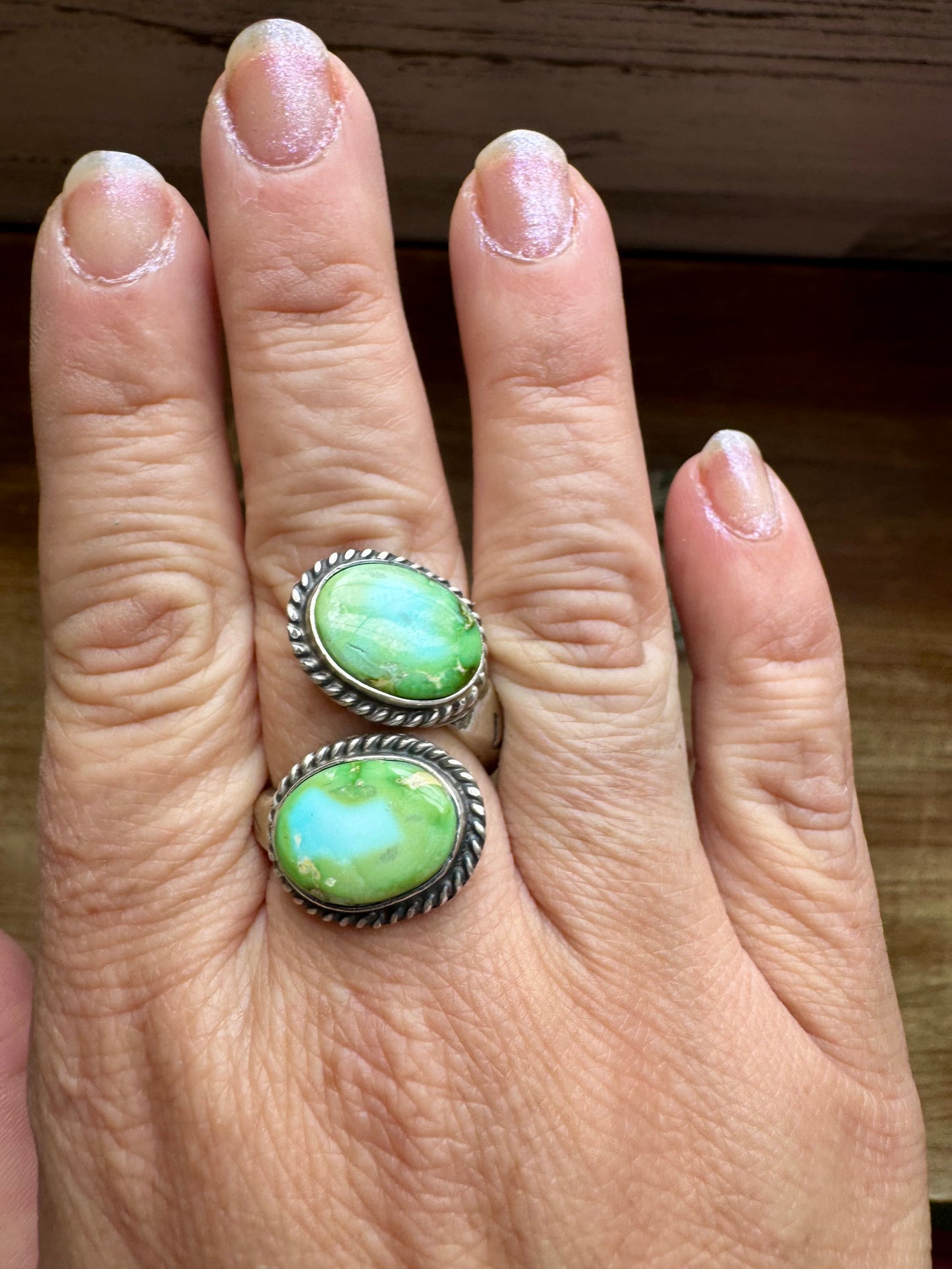 Ring -Adjustable - Sonoran Gold Turquoise & Sterling Silver