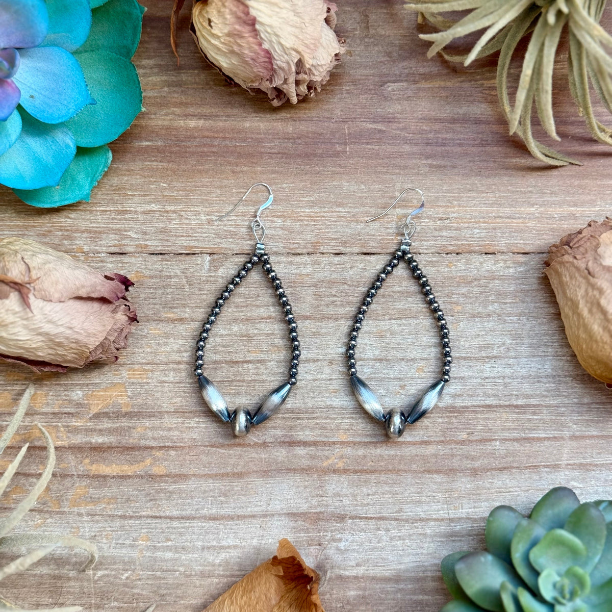 Sterling Silver Torpedo Teardrop Earrings