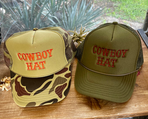 Cowboy Embroidery Trucker Hat Cap