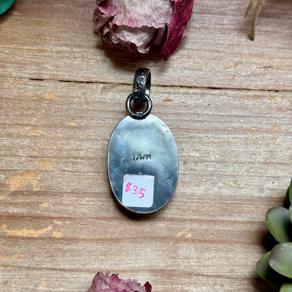 MJ Pendant - White Buffalo Sterling Silver