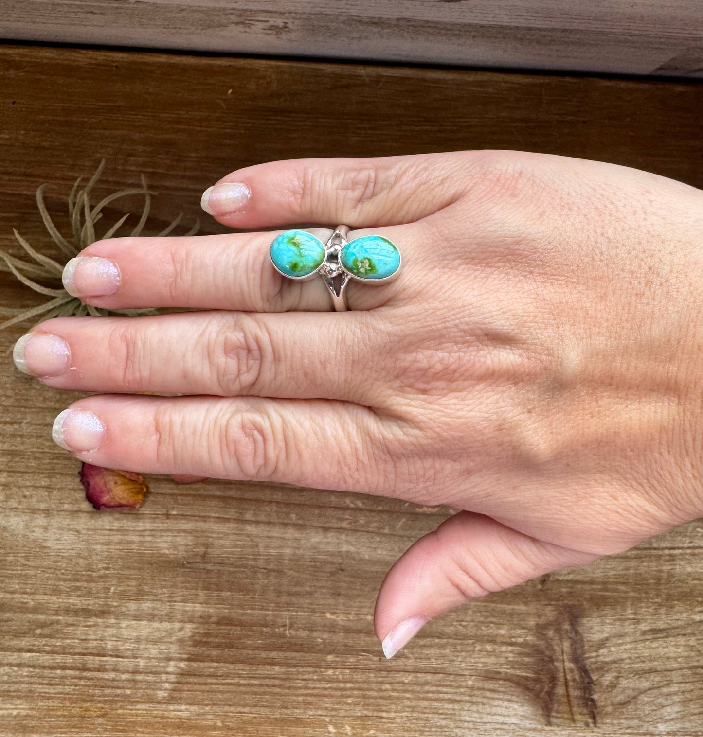 Ring- size 7 - Royston Turquoise & Sterling Silver