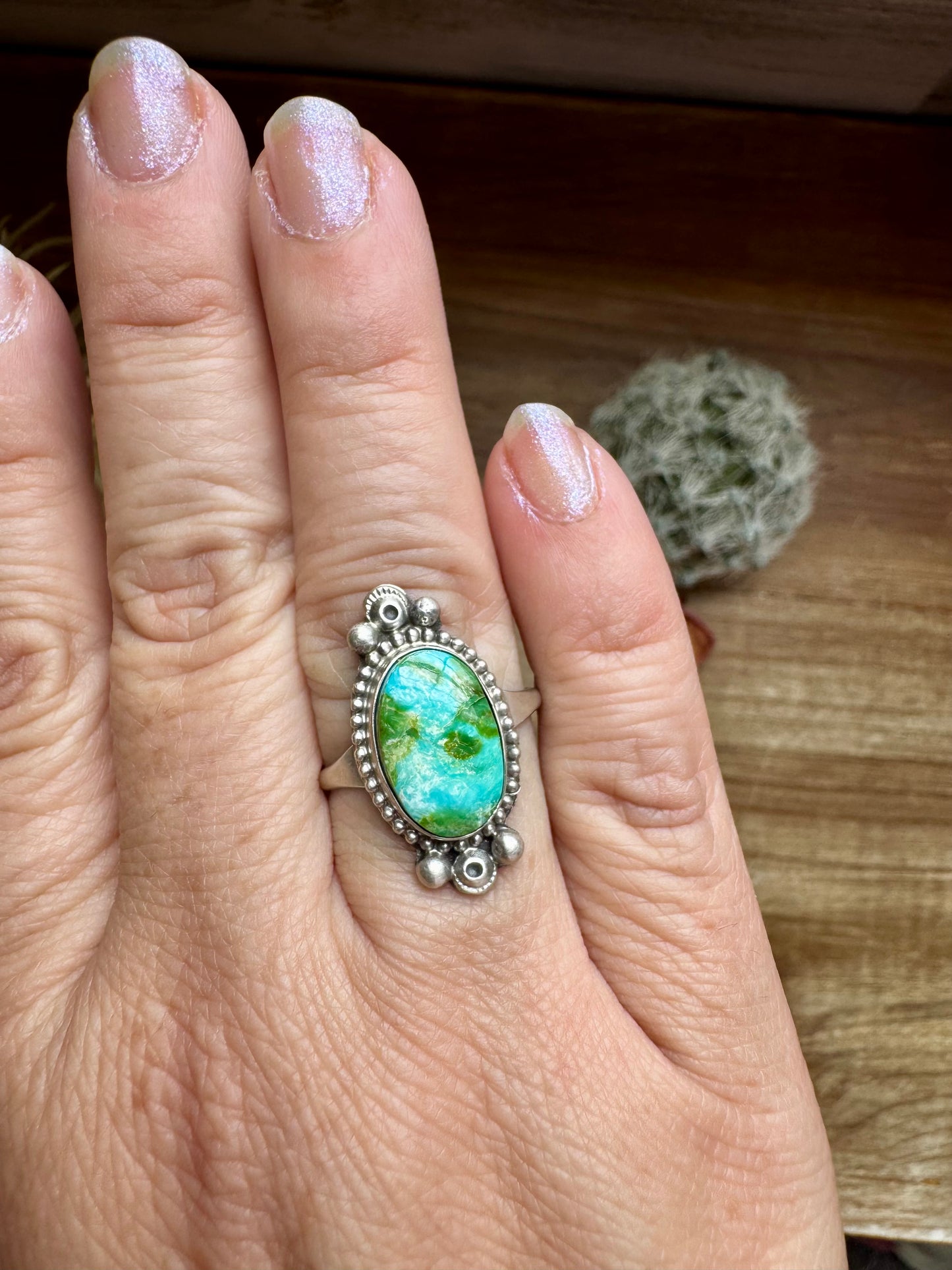 Ring- size 9 - Royston Turquoise & Sterling Silver