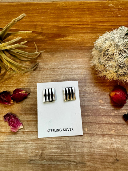 Finish Sterling silver stud earrings