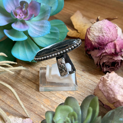 MJ Ring -White Buffalo Adjustable Ring