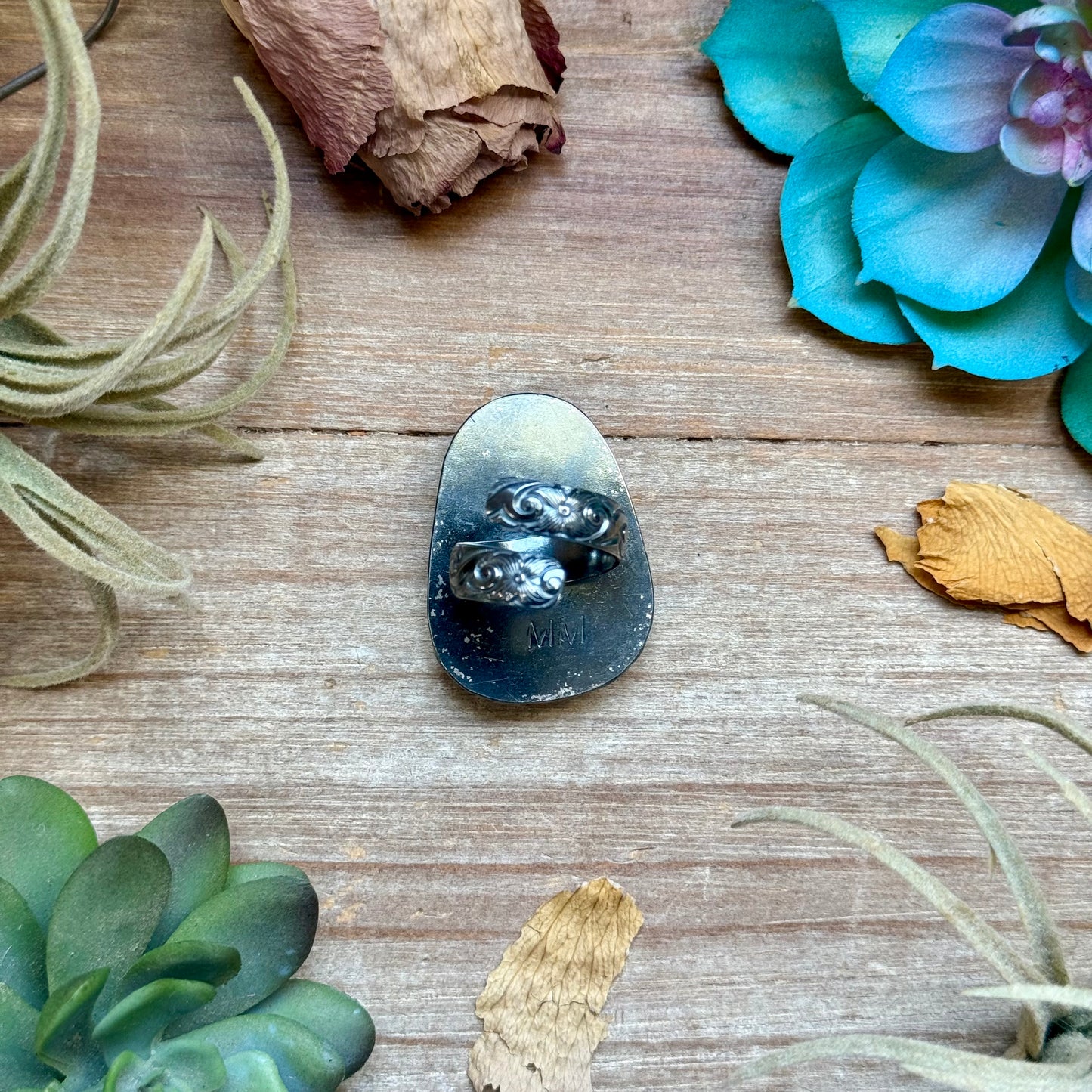 MJ Ring Trapezoid Larimar Sterling Silver
