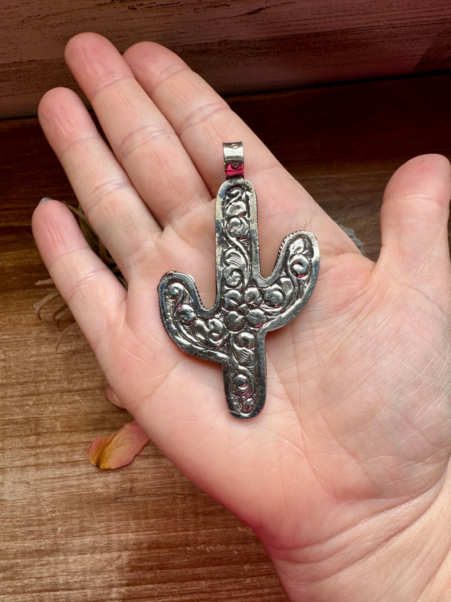 pink Conch Cactus Pendant