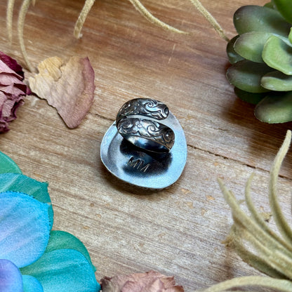 MJ Blue Turquoise Ring – Sterling Silver Adjustable Band