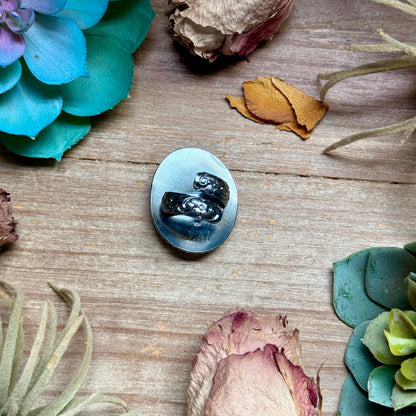 MJ Dark Turquoise Adjustable Sterling Silver Ring
