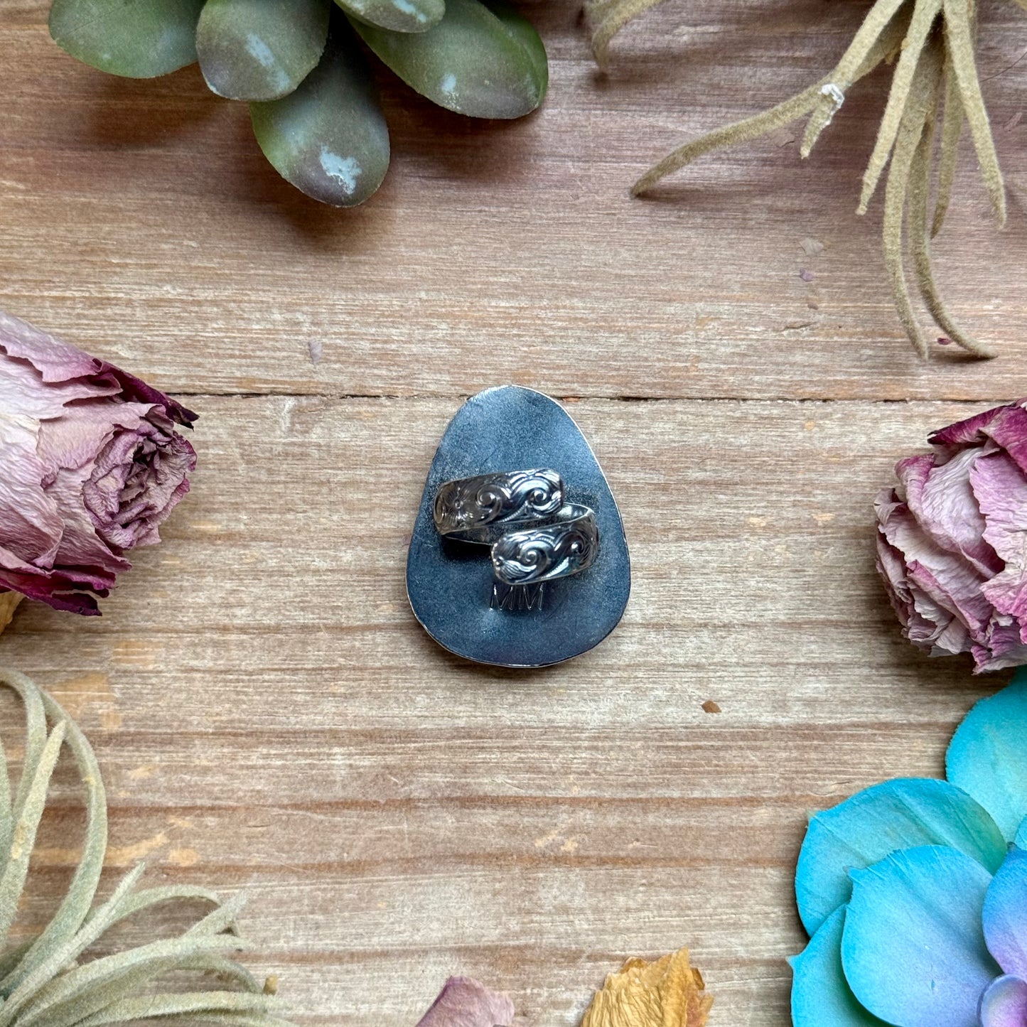 MJ Turquoise Ring – Sterling Silver Adjustable Band