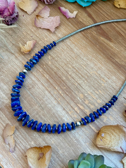 23” Graduated Lapis Necklace