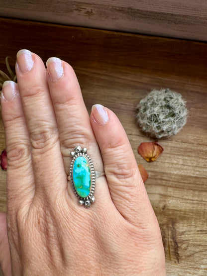 Ring- size 7 3/4  - Royston Turquoise & Sterling Silver