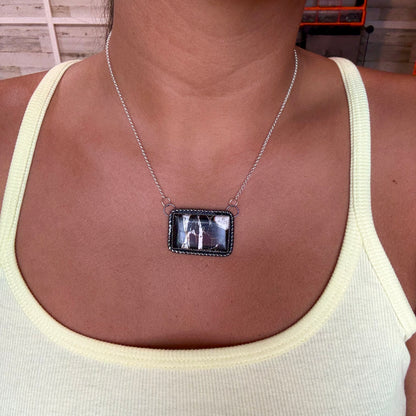 MJ White Buffalo Bar Necklace – Sterling Silver