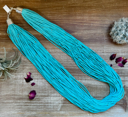 Multi strand Kingman turquoise necklace