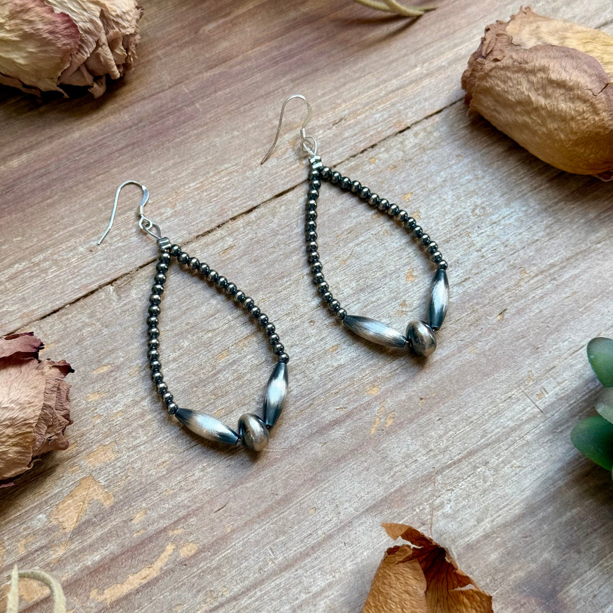 Sterling Silver Torpedo Teardrop Earrings