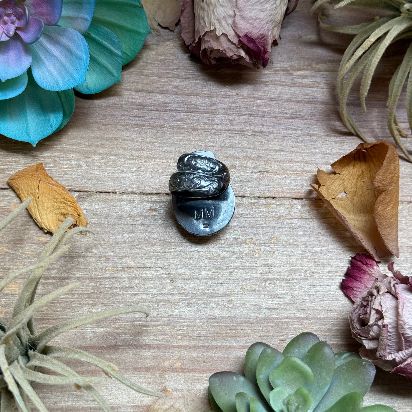 Mj Ring - Teardrop Turquoise Adjustable Ring