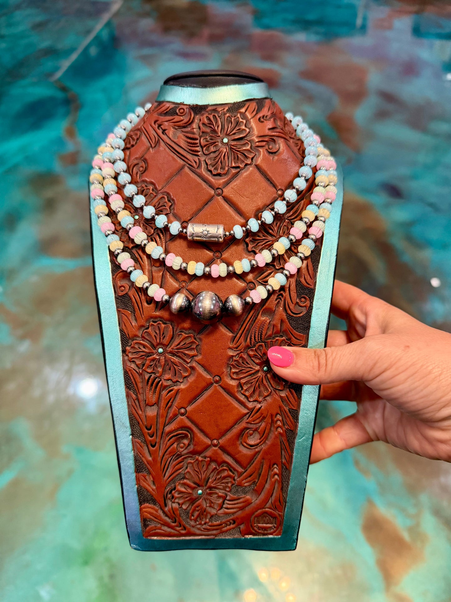Jaci Collection – Colorful Glass & Sterling Silver Necklaces