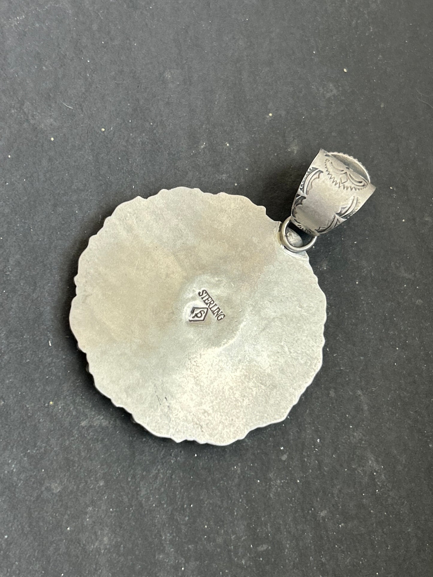 Sterling Silver Kingman Turquoise & Buffalo Nickel Cluster Pendant – Artist Shay Pfeiffer