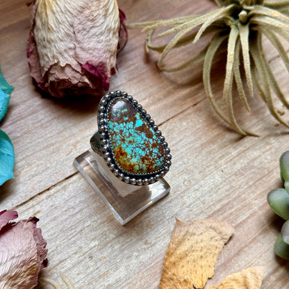 MJ Freeform Turquoise Ring – Sterling Silver