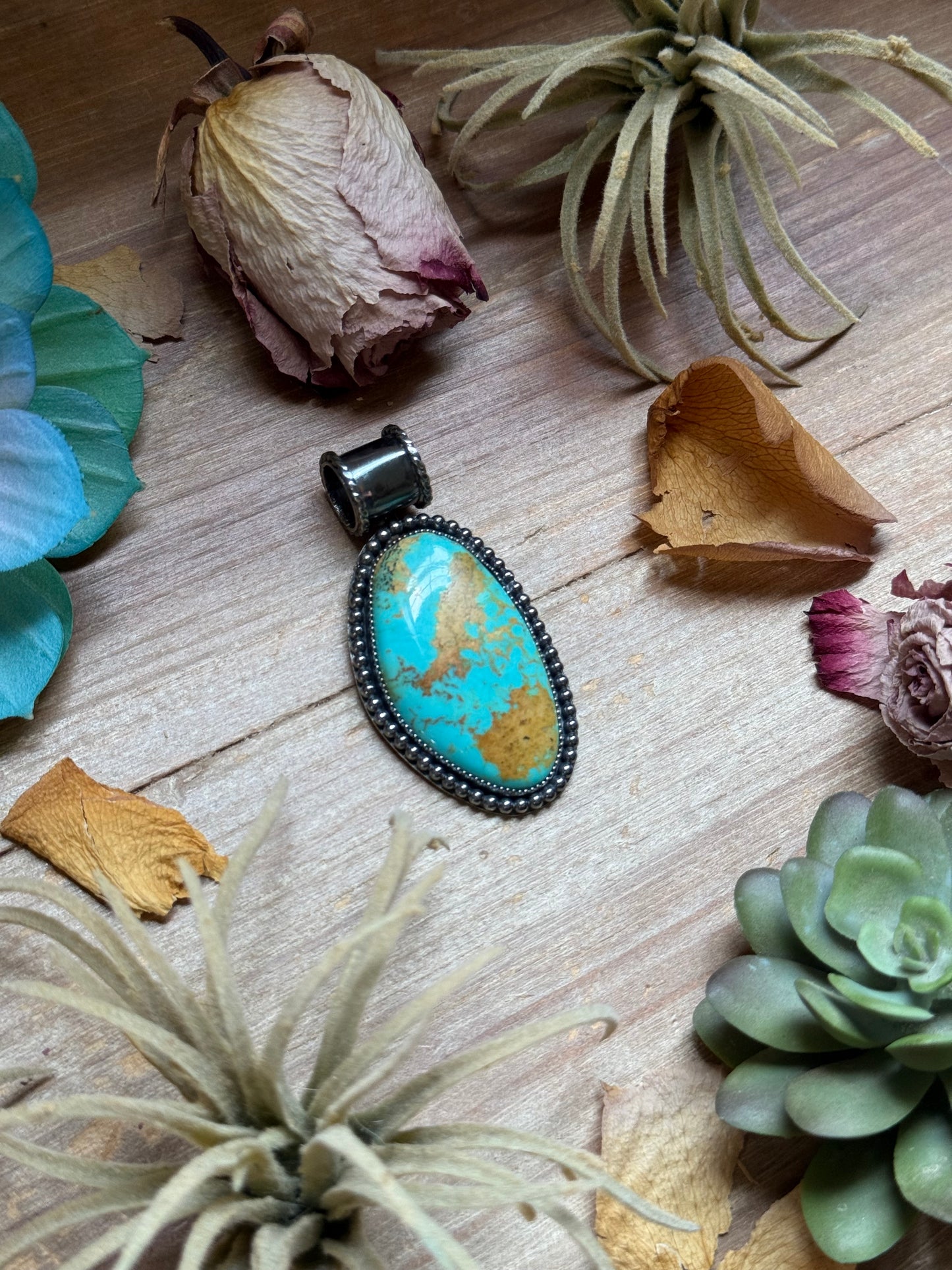 MJ Pendant - Big Blue FreeForm Pendant Fit 8mm